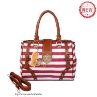 michael kors pyramid stud striped medium rood boekentassen Shop Nijmegen z7l2s998